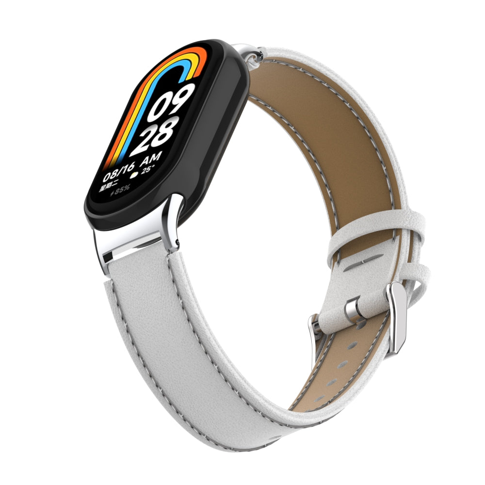 For Xiaomi Smart Band 8 Watch Strap Stitching Microfiber Leather Watch Band Bracelet with Connector For Xiaomi Smart Band 8 Watch Strap Stitching Microfiber Leather Watch Band Bracelet with Connector